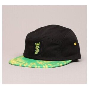 SUPRA Hat Unisex OS Black Green Yellow Tie Dye Brim Shake Junt Patch